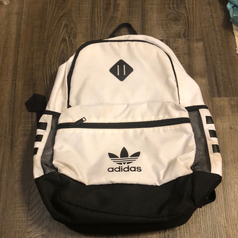 USED White Adidas Backpack